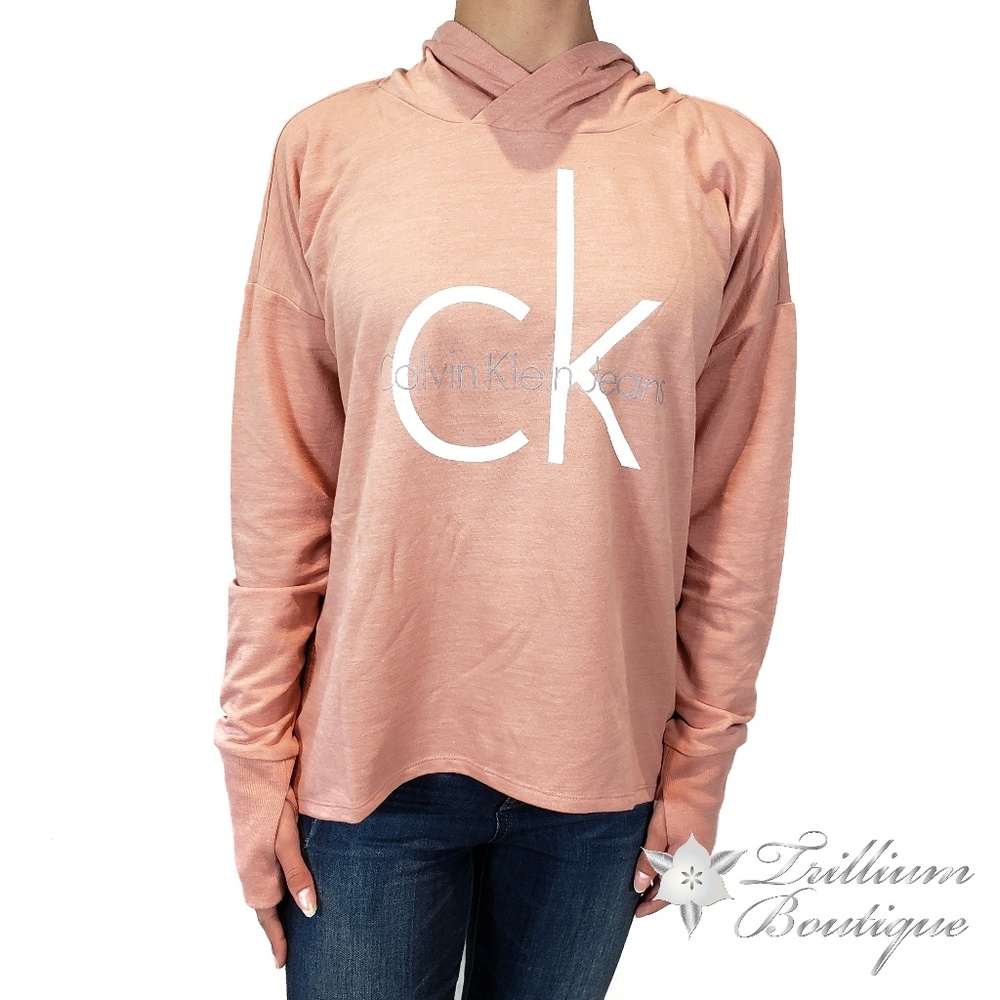 Calvin Klein Jeans Women's Hooded Sweatshirt NWT - Picture 2 of 6